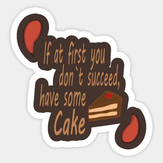 Have some cake Sticker by Aya Elkamah